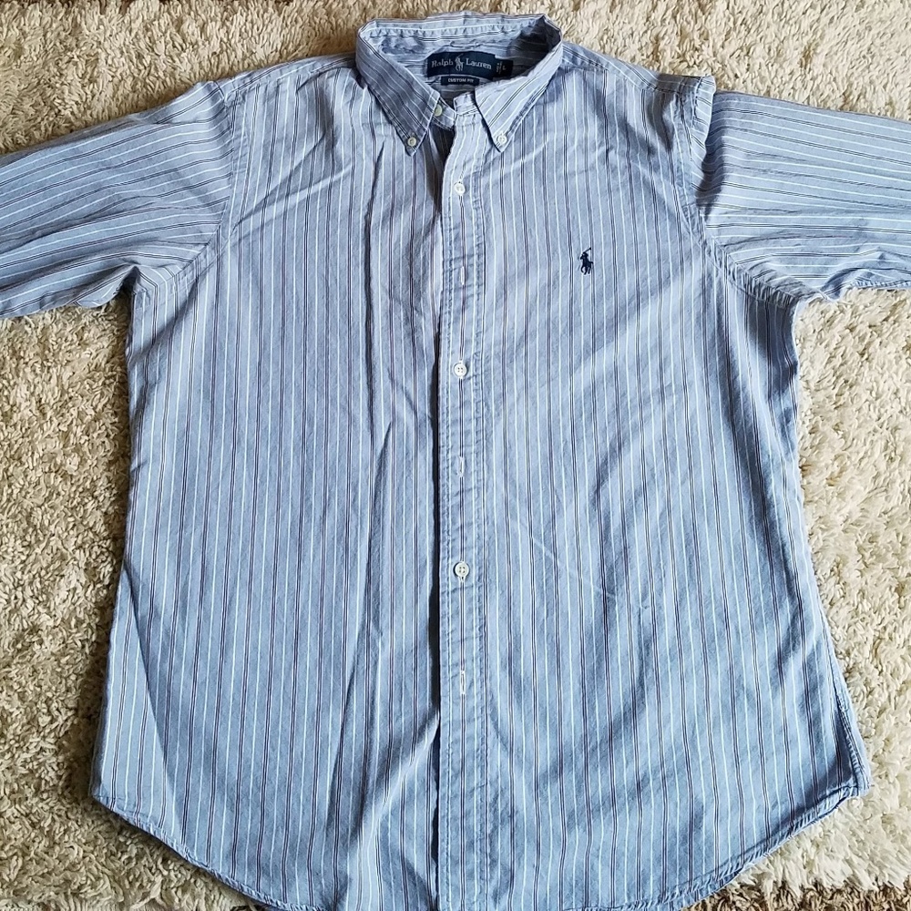 LS Light Blue Ralph Lauren Polo button-down